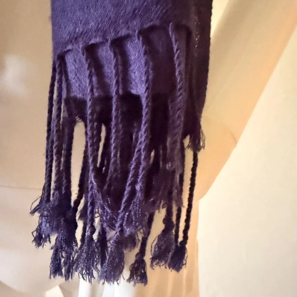 Pashmina Women's Silk Blend Scarf Wrap Navy Solid Fringe Shawl 70x27‎